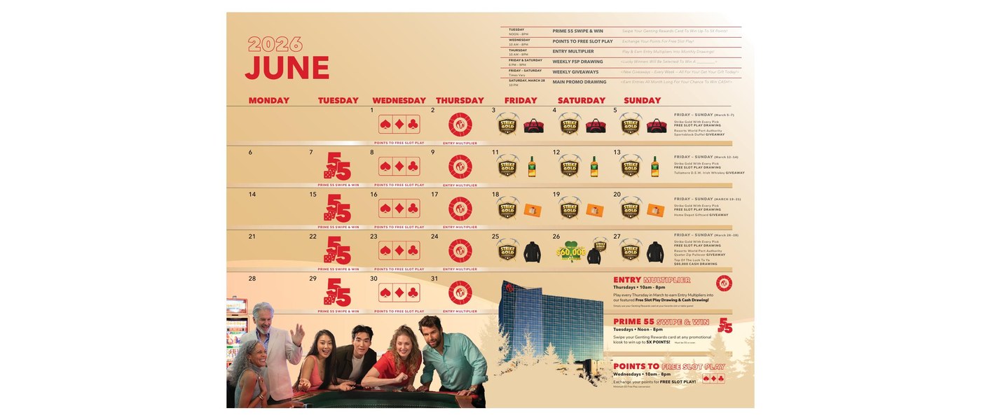 Proposed Core Mailer calendar layout
